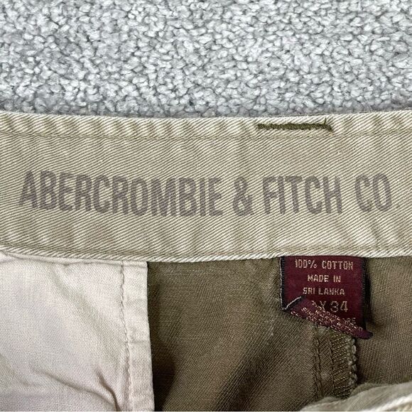 Abercrombie & Fitch Pants Men's 36X32* Tan Weathered Chino Straight Casual - Picture 8 of 15